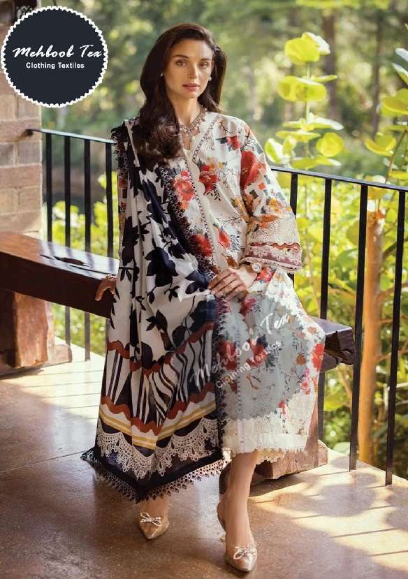 Elaf chikankari D No  1373 AB By Mehboob Tex